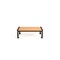 Frog Furnishings Cedar 4' Heritage Backless Bench with Black Frame PB 4CEDBFHERBAC - alternate 2